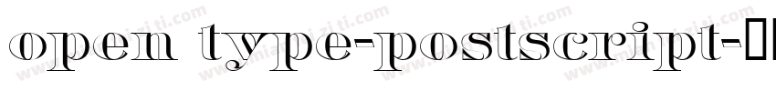 open type-postscript字体转换